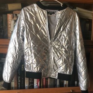 Metallic Bomber Jacket